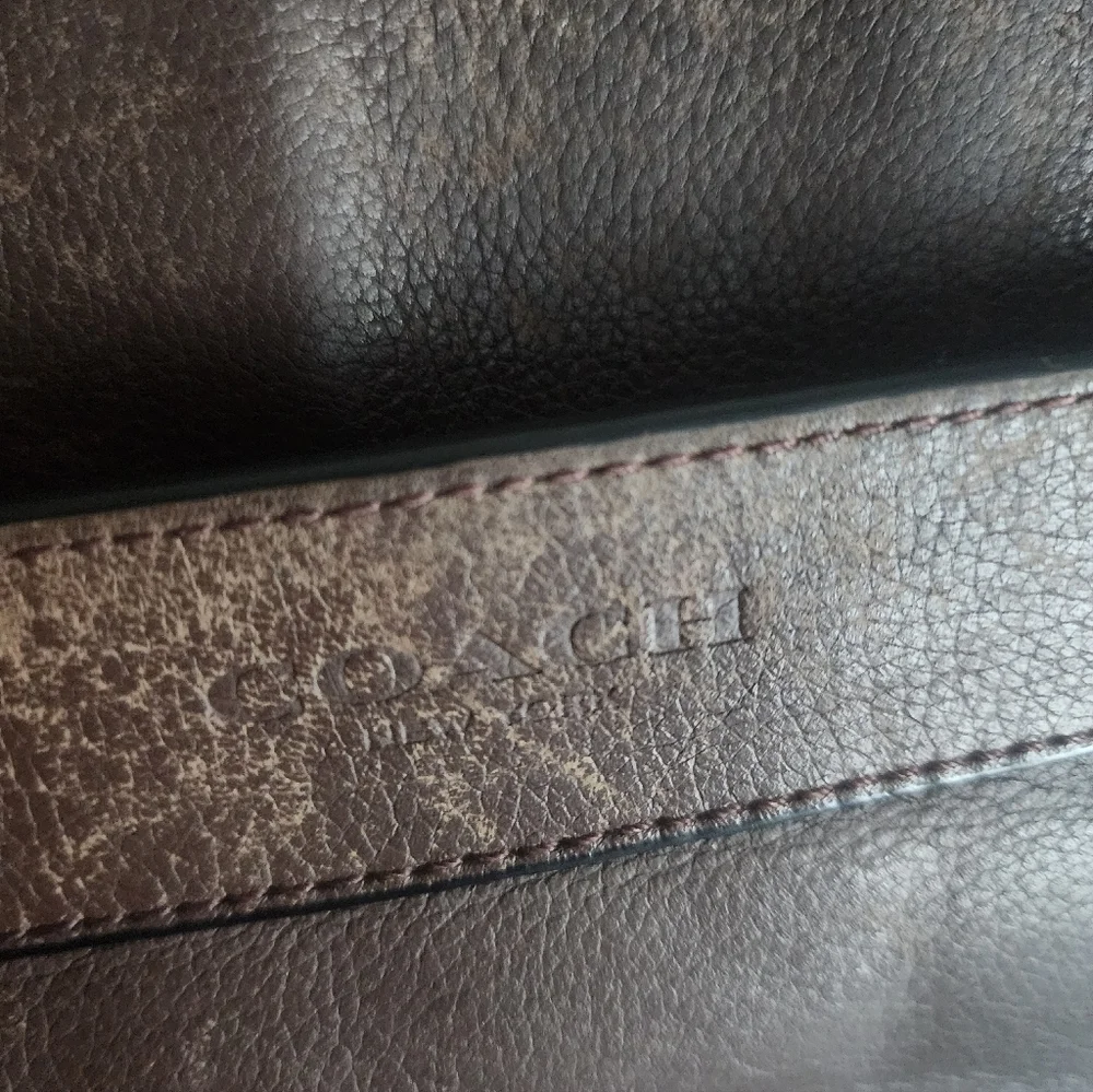 Vintage Coach Dark Brown Leather Men's Briefcase